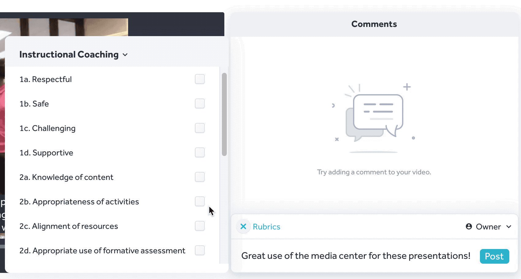 Rubric Scoring – applying the score Rubric Scoring Swivl Teams